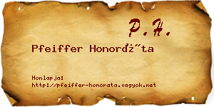 Pfeiffer Honoráta névjegykártya